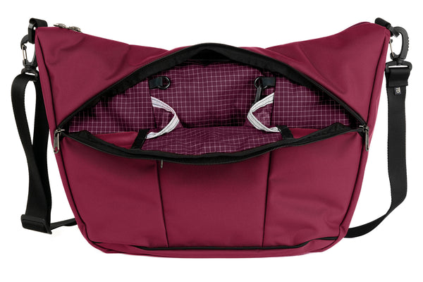 Parental Unit with Raspberry Ballistic with Acai (dark purple with white grid) 200 Halcyon interior.